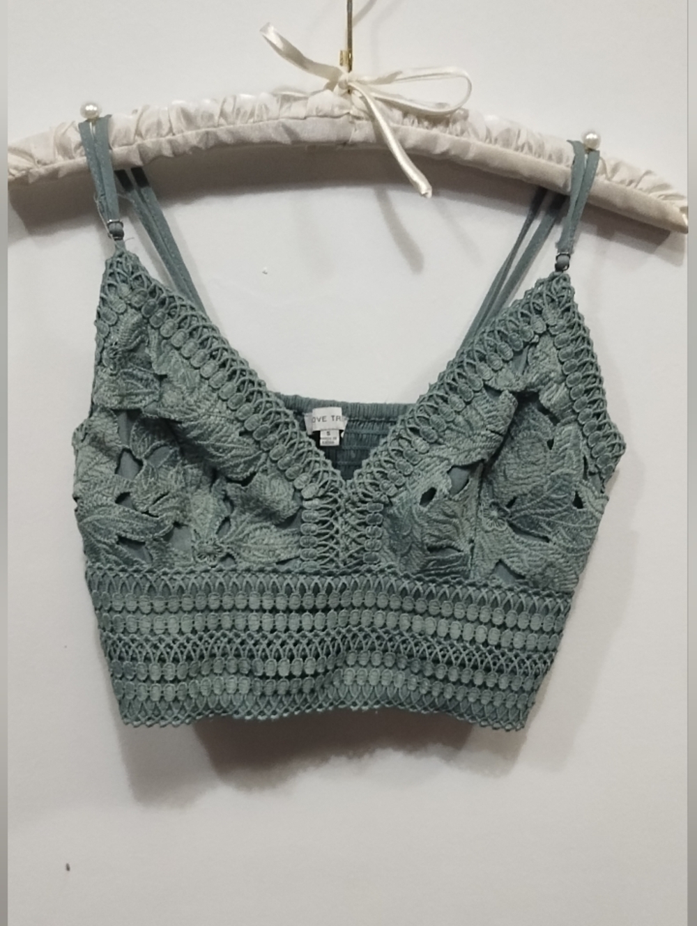 Love Tree Womens Bralette Eyelet Crocheted